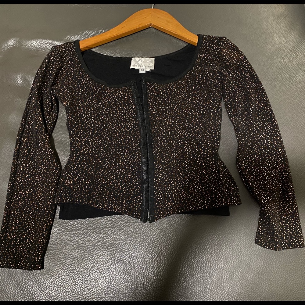 Y2K Vintage Beautiful Junior/Women’s Cropped Sheer Sleeves Top Sz S
